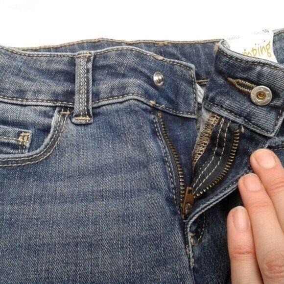 Jumping Beans Girls Midrise Dark Wash Denim Blue Jeans Size 10 Bootcut NEW - Picture 6 of 8